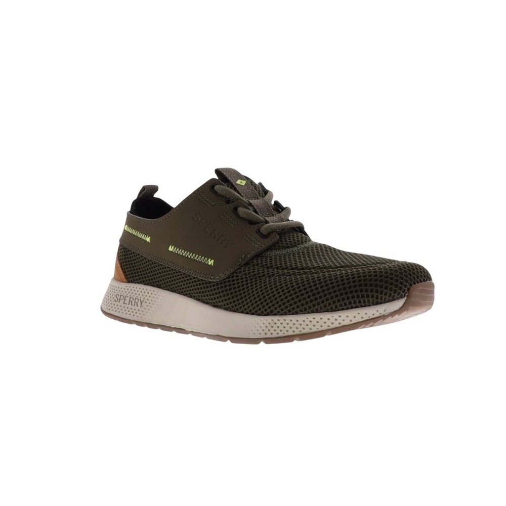 Sperry Men 7 Seas Sport Cupsole Water Shoe Sneaker Quick Dry Mesh Olive Green 13